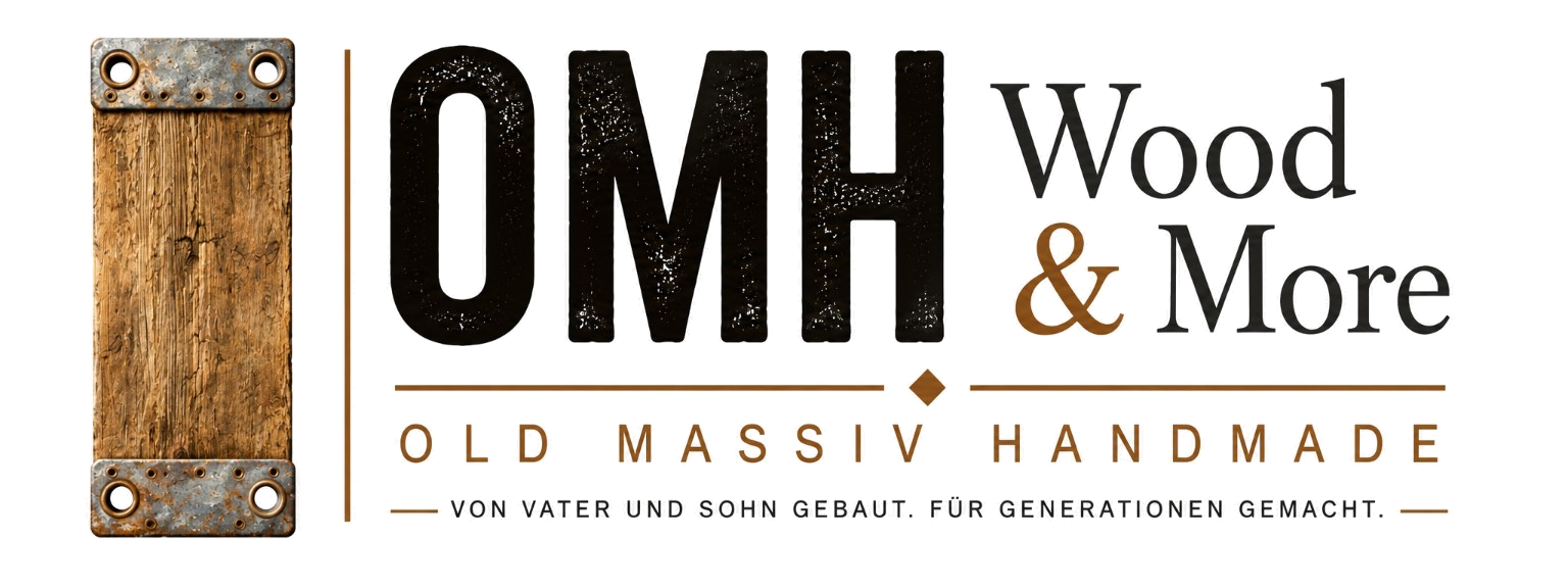 OMH Wood & More – Old Massiv Handmade Logo